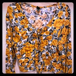 💐3/$10💐 Wild Fable flowered blouse warm tones